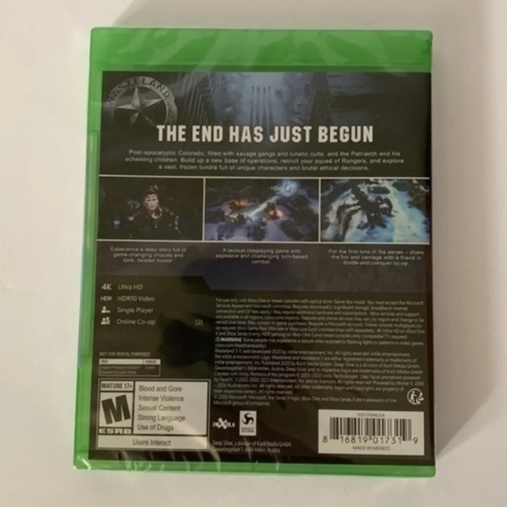 NIP. XBOX One Wasteland 3 Video Game